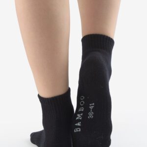 jednofarebné Bambusové ponožky 82008P  - černá  35/38